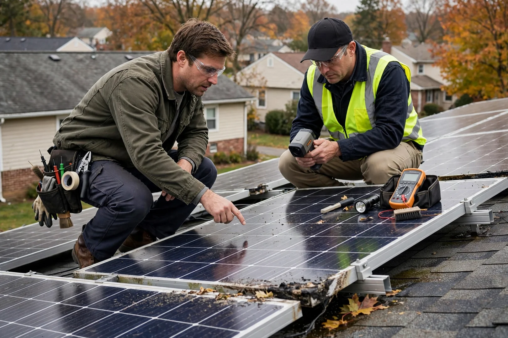 Written solar estimate paperwork reviewed with a business owner