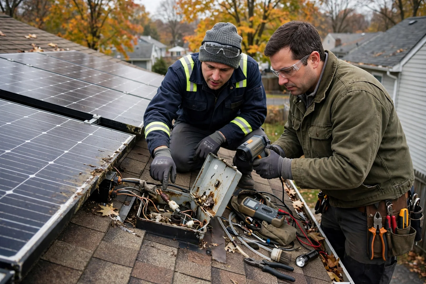 Steel racking posts set in soil for a ground-mounted solar array