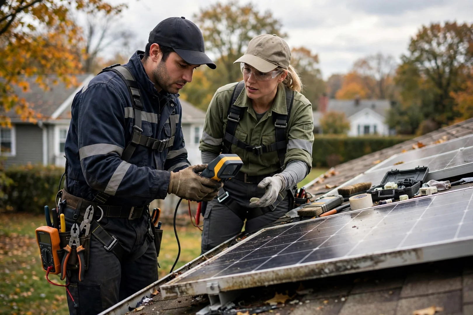 Written solar estimate and site plan on a clipboard