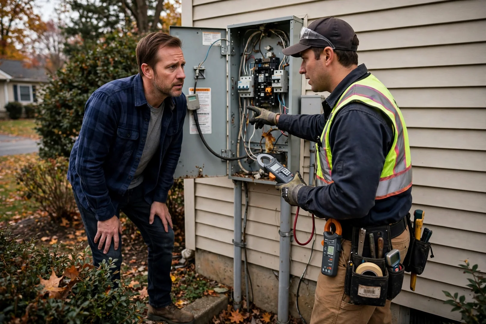 Homeowner reviewing rising electric bills before scheduling a solar assessment in Fair Lawn