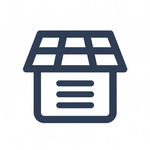 Simple line icon representing solar system inspection and diagnostics