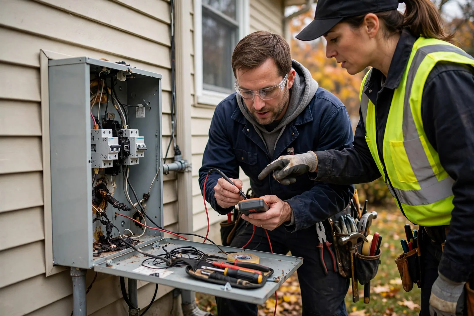 Written solar estimate and inverter readings shared during a home visit